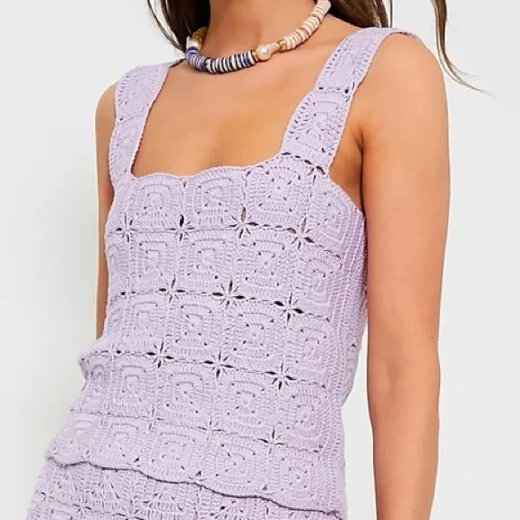 HYACINTH HOUSE
Lavender Crochet Cory Tank - Picture 2 of 11